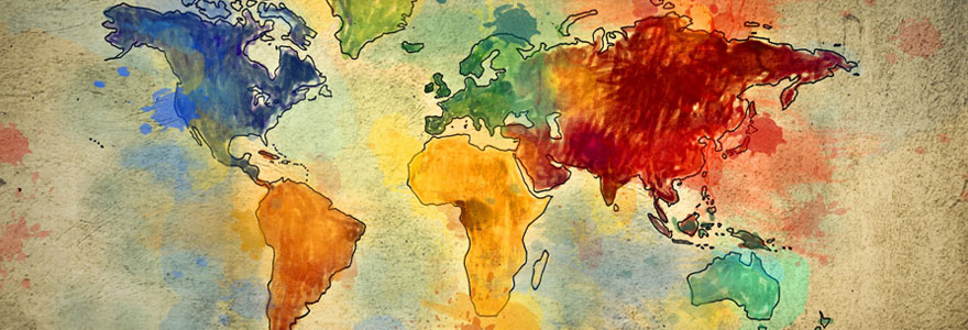 Tableau carte du monde